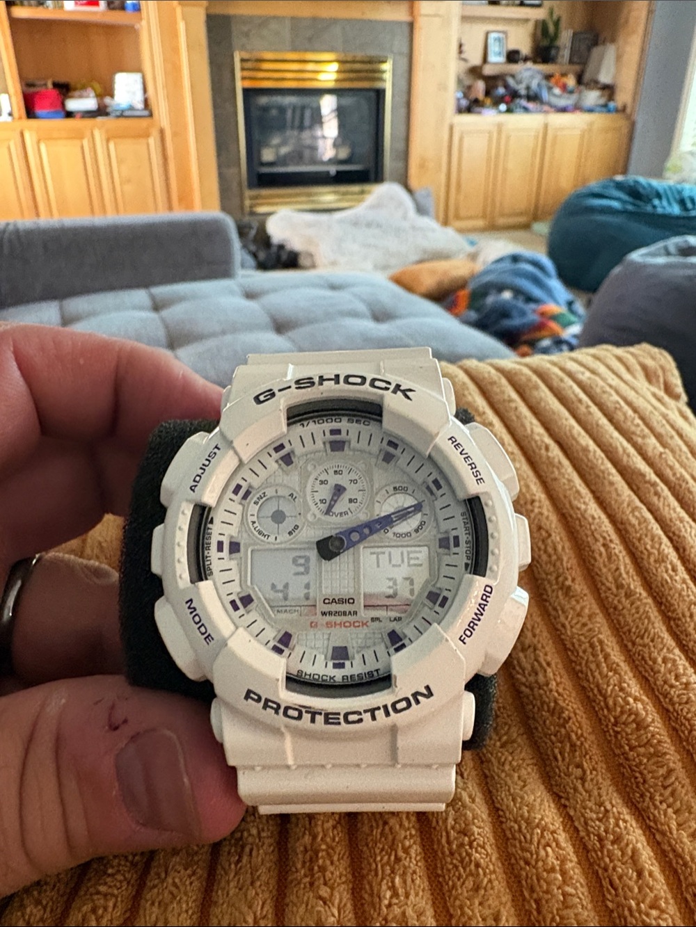 G-Shock White Resin Analog-Digital Sport Watch